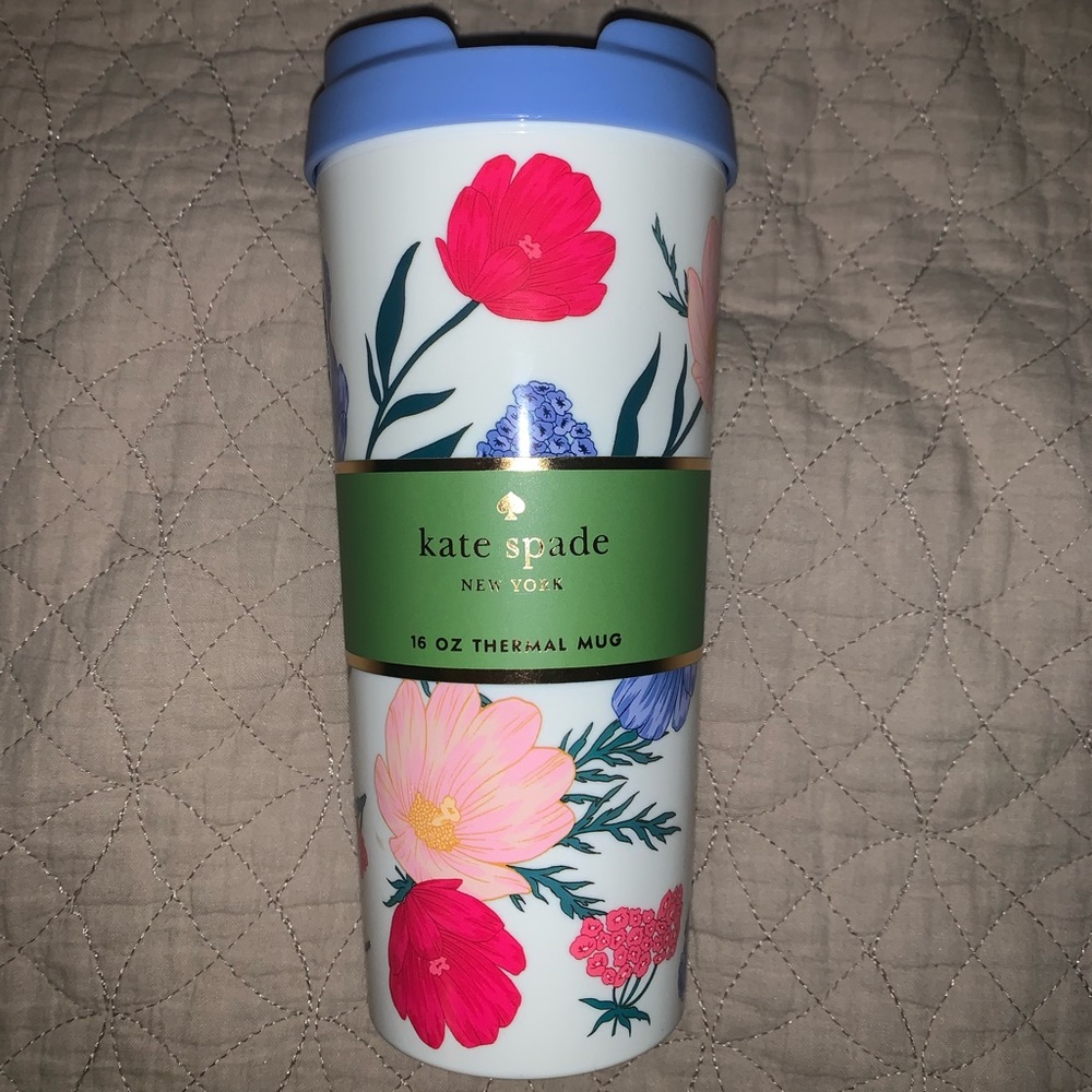 Kate Spade 16OZ Floral Thermal Mug. NWT.